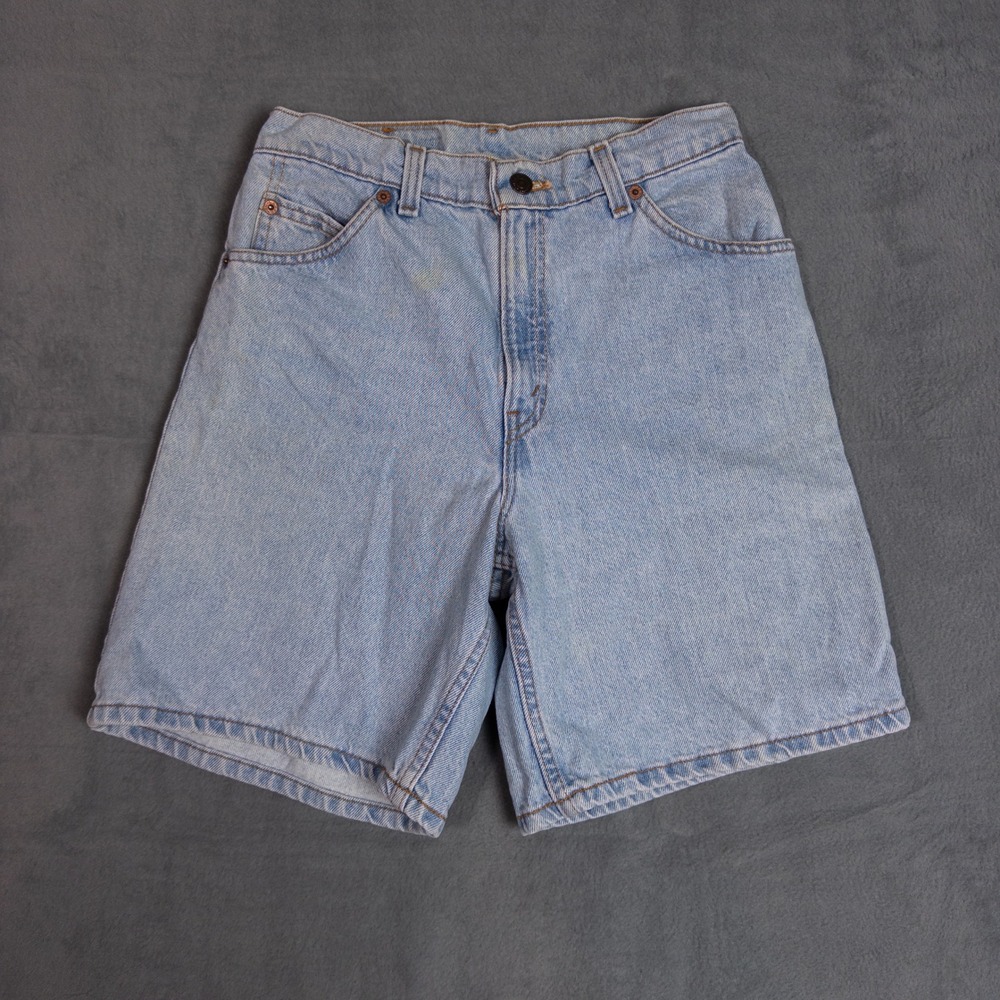 Levi's 50951 Denim Shorts Women 26 Light Blue Good Vintage Orange Tab USA Made